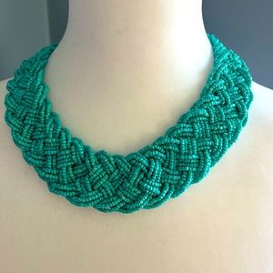 Beautiful beaded necklace in teal